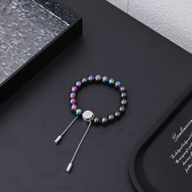 Louis Vuitton LV metal beaded engraved letters and flowers colorful beads bracelet-4047